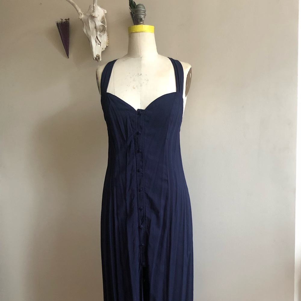 Midi length backless dress